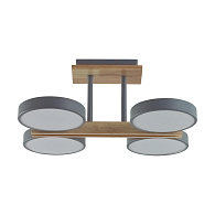 Потолочный светильник 33*40*17 см, 1*LED*108W 3000-4000-6000K Lumion Plato 8031/72CL серый, дерево