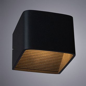 Бра 10*10*8 см, 5W, 3000K, Arte Lamp Scatola A1423AP-1BK черный