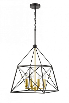 Подвесной светильник 38*38*164 см, 4*E14 черный, золото Vele Luce Clemente VL4272P04