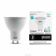 13629 Лампа Gauss Elementary MR16 9W 660lm 4100К GU10 LED 1/10/100
