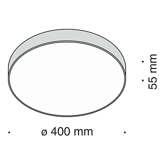 Светильник 40 см, 48W, 4000К Maytoni Zon C032CL-L48B4K черный