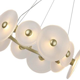 Подвесная люстра 52*23-120 см, 8*LED, 2W, 3000K, F-Promo Arctium 4605-8P, золотой