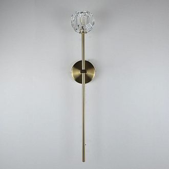 Бра Boule de Cristal Long Sconce Brass 45*11*45 см, 1*G9*40W, ImperiumLoft 44.305, Чёрный, Латунь