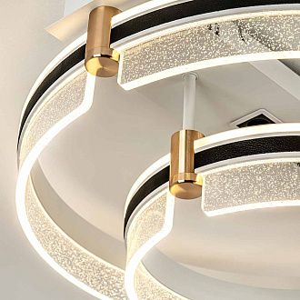 Потолочный светильник *50*20- см, *LED*107W, 3000-6000K, MODELIGHT  MDL.1057.530CL WH, Черный, Золото, Белый