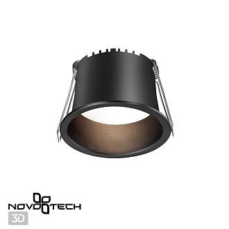 LED светильник 7 см, 6W, 4000K, Novotech Tran 358898, черный, вр 6,3 см