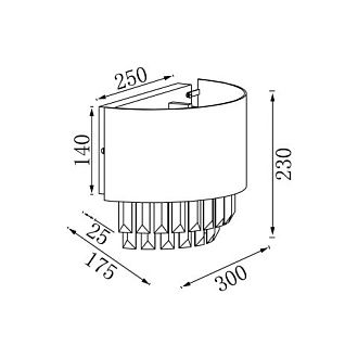 Бра 18*30*23 см, 2*E14 хром Vele Luce Fata VL3173W02
