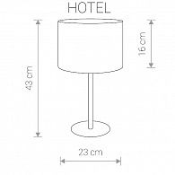 Настольная лампа Nowodvorski HOTEL 9301, серый