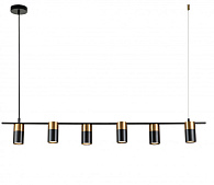 Подвесной светильник 1080*100*135/1670 мм, 6*GU10 чёрный Indigo Liberta V000147, 11014/6P Black