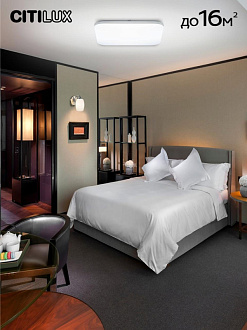 Светильник 38 см, 48W, 3000-5500К, 4100Lm, 16 м2 Citilux Симпла CL714K480G с пультом и RGB подсветкой