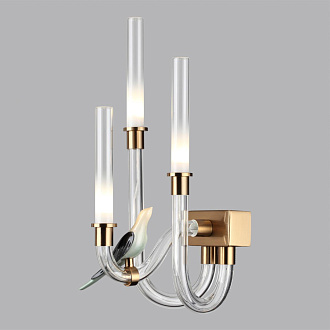 Бра 15,5*23*41 см, LED 1*6, 4000 К, Odeon Light Exclusive Lark 5431/6WL, золотой (под латунь)/бежевый/зеленый/белый градиент