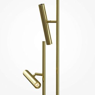 Торшер 145 см, 6W, 3000K, Maytoni Trust MOD460FL-L6BS3K, латунь