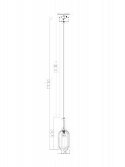 Светильник 13 см, Freya Modern Market Zelma FR8013PL-01AM, латунь