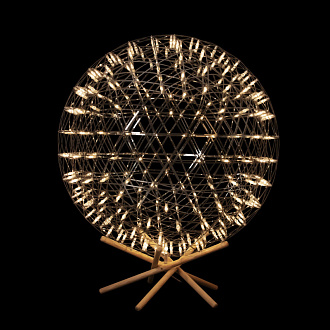 Светодиодный торшер 89 см, 75W, 3000K LOFT IT Raimond 9027-89F хром, дерево