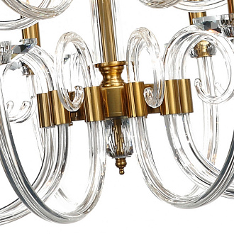 Подвесная люстра Stilfort Glass 1050/03/15P, диаметр 85 см, золото