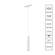 Трековый магнитный светильник 4 см, 5W, 4000K, Arte Lamp Rapid A6159PL-1WH, белый