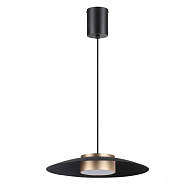 Подвесной светодиодный светильник Novotech Pilz 358591, 18W LED, 4000K, черный-золото