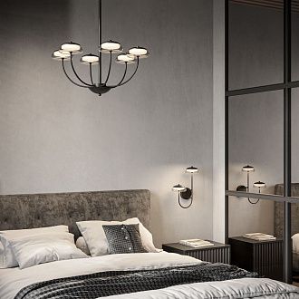 Светильник 65*65*93 см, LED*32W, 3000K, Eurosvet Fungo 50388 LED, черный, a068861