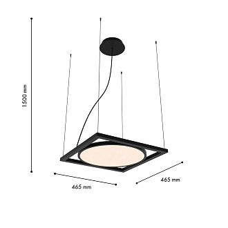 Подвес 46*50-150 см, 1*LED, 30W, 4000K, Favourite Pany 4637-1P, черный матовый