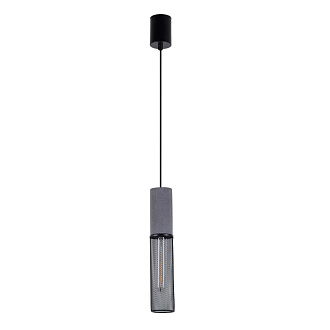 Подвесной светильник 6*193 см, 60W, Favourite cementita 4272-1P серый цемент, матовый черный