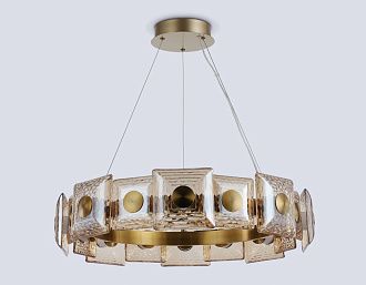 Подвесная светодиодная люстра **15- см, **W, 3000K, Ambrella Light High Light LH31027, латунь