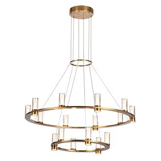 Подвесной светильник *5*200- см, 16*LED*93W, 3000K, Odeon Light Defance 7144/110L, бронзовый