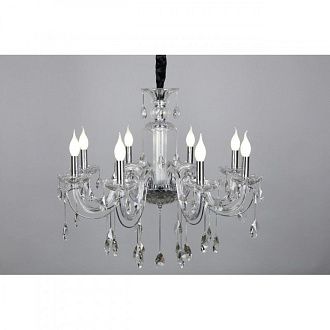 Подвесная люстра 62*80-130 см, 8*E14, 40W, Omnilux Omnilux 702 OML-70203-08, хром