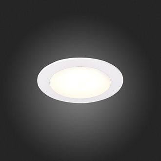 Светильник встраиваемый 12 см, 6W, 3000K ST Luce ST209.538.06 белый 330Lm Ra80 110°, вр 11 см