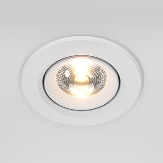 Встраиваемый светильник 9 см, 9W, 3000K, белый, теплый свет, Maytoni Phill DL013-6-L9W, LED, вр 7 см