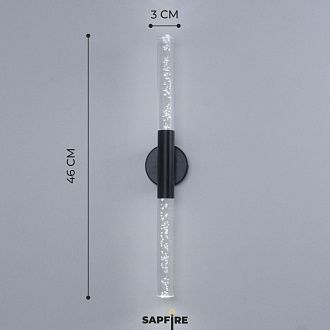Светильник настенный SPF-4764 ЧЕРНЫЙ  D100/H30*460/2/LED/6W 4000K COMETA2 24-12