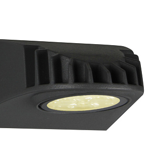 Уличный светильник Favourite Versus 3029-1W, D116*W104*H62, каркас черного матового цвета со стеклянным отражателем, IP54