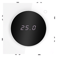 Терморегулятор электронный Voltum S70 с индикацией и датчиком, для теплого пола, белый  пластик/стекло  VLS070101