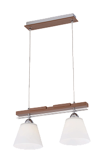 Люстра L420 x W170 x H220(1000), мм, 2*40W (80W), BROWN+CH (Коричневый+Хром) Sfera Sveta 85595/2P BROWN+CH