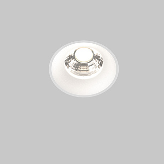 Встраиваемый светильник 7,4*7,4*6 см, LED, 12W, 4000К, Maytoni Technical ROUND DL058-12W4K-TRS-W белый, вр 7,5 см