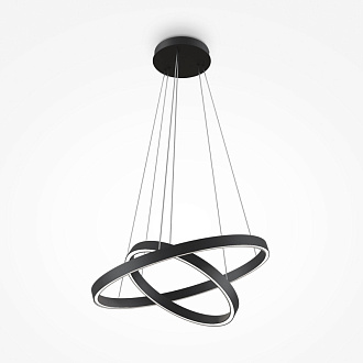 Подвесная люстра 60*60*134 см, LED, 57W, 3000К-4000К, Maytoni Rim MOD058PL-L55BK черный