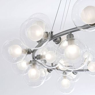 Подвесной светильник 95*80/110 см, 32*G9 MODESTYLE MS.6030.32 SL серебро