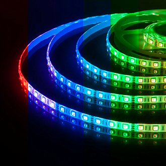 Светодиодная лента Лента светодиодная 12V 14,4W 60Led 5050 IP65 RGB, 5м Elektrostandard