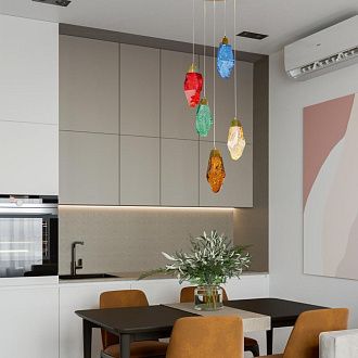 Подвесной светильник 30*30*100 см, COB/LED 42W, 4000K, Латунь MODESTYLE MS.89123.5