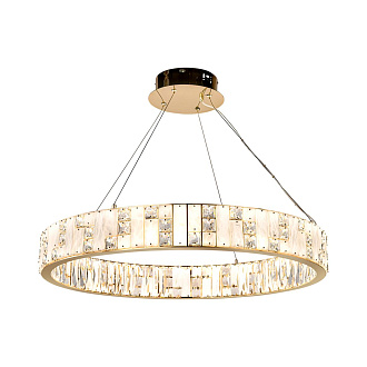 Люстра 60*60*100 см, LED 1*100W, 3700 К, Odeon Light Crossa 5072/100L, золото/прозрачный/белый