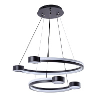 Подвесной светильник 65*65*100 см, LED 130W, 3000 / 6000K, Черный LED4U L7100-2 BK