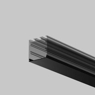 Рассеиватель для профиля 35×35 (Чёрный, 2 м), ALM-35-B-DF-2M 642040, 200*3*1 см, Maytoni Led Strip 642040, Черный