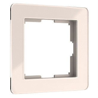 W0012743 Рамка на 1 пост Acrylic, айвори Werkel, 4690389186271