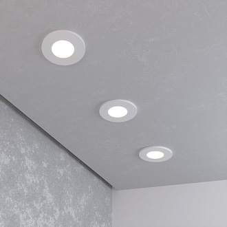 Влагозащищенный точечный светильник 125 MR16 белый матовый Elektrostandard, вр 6 см