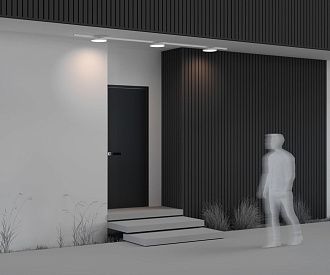 Уличный трековый светильник *25,6*-6,4 см, *LED*25W, 3000K, Maytoni Outdoor Zon IP O-TR01-1-F-25WW3K, Белый