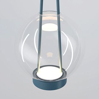 Подвесной светильник 20*20*40-120 см, LED*15W, 3000K, Eurosvet Frasco 50267/1 LED, синий, a069345