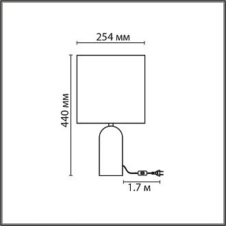 Настольная лампа 8,5*8*44 см, 1*E27*60W, Lumion Akivi 8149/1T, бронзовый