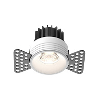Встраиваемый светильник 5,4*5,4*5,3 см, LED, 7W, 4000К, Maytoni Technical ROUND DL058-7W4K-TRS-W белый, вр 5,5 см
