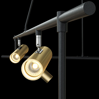 Светильник подвесной Maytoni Rami MOD128PL-12GB, черный с золотом