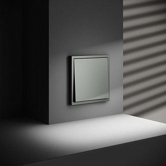 Выключатель встраиваемый Voltum S70 одноклавишный 10А, титан пластик Soft touch VLS010106