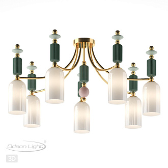 Потолочная люстра диаметр 92 см Odeon Light Candy 4861/7C Золото