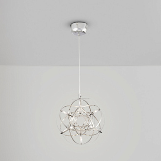 Подвесной светодиодный светильник 25 см Freya Amber FR5099PL-L6CH, 8W LED, 3000K, хром